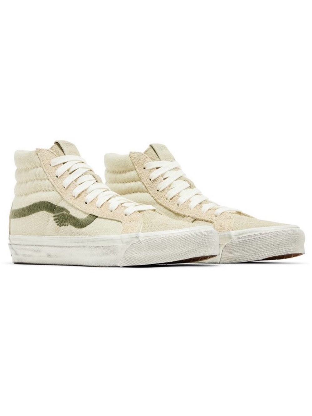 NEW RARE Vans Sk8-Hi X Norte Reissue Bone Cream Suede Sneaker Shoe Mens Size 13